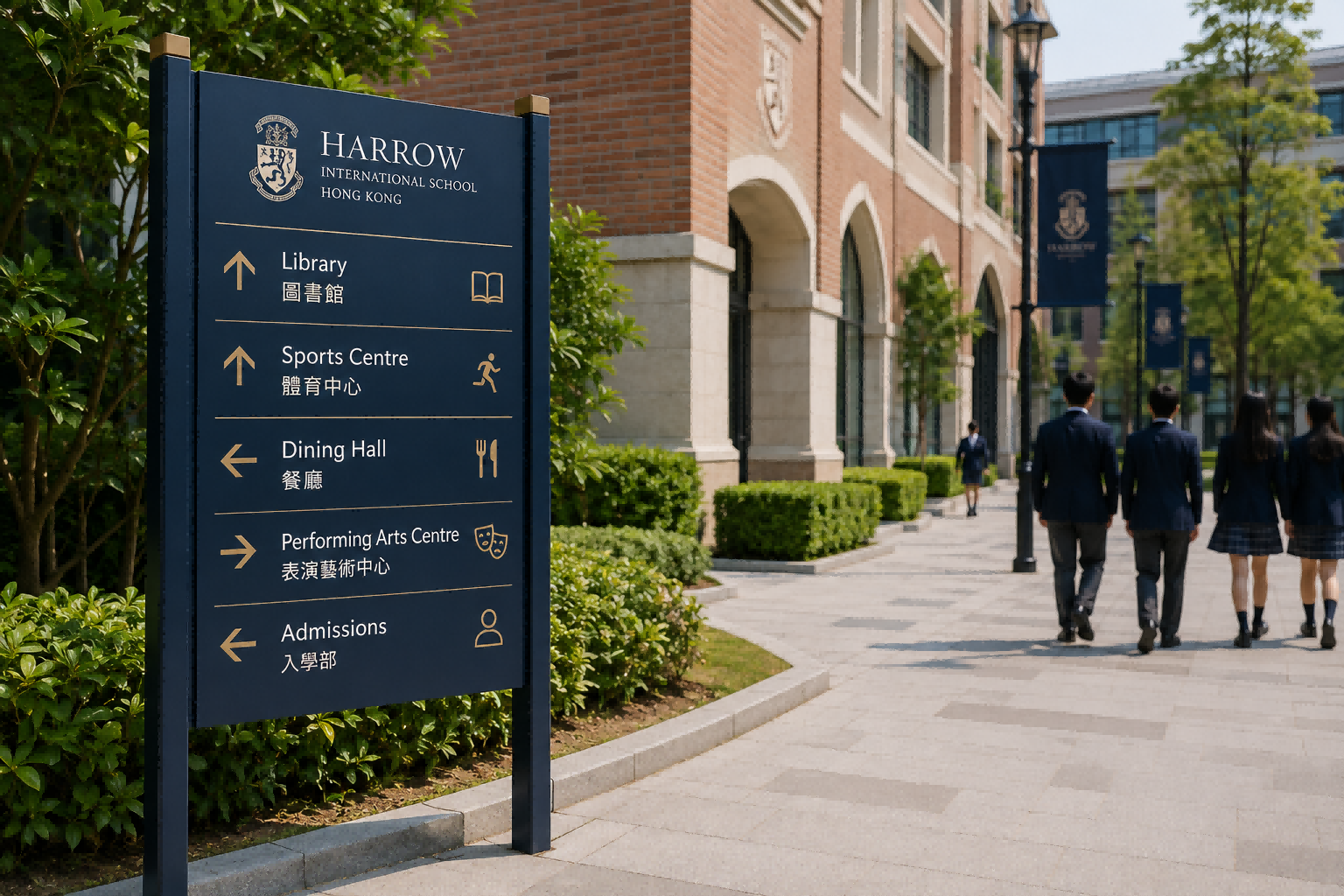 School Department and Facility Wayfinding Signage System for Academic Buildings and Student Services